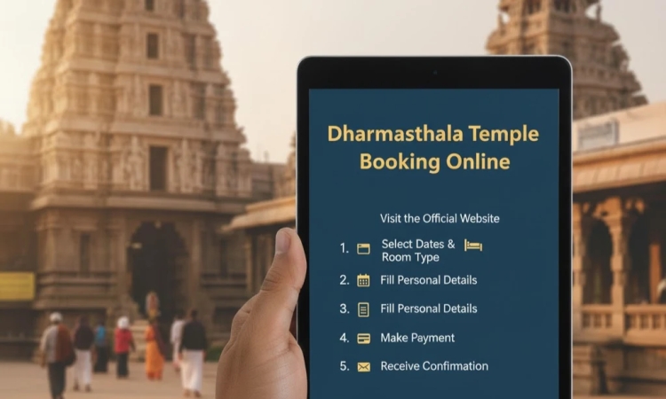 dharmasthala temple room booking steps 